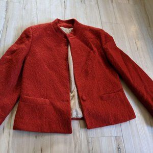 Vintage The Lemon Tree Women’s Red Maroon Wool Bla